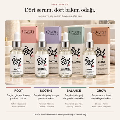 Qwon™ Serum + Hazneli Saç Bakım Tarağı Seti