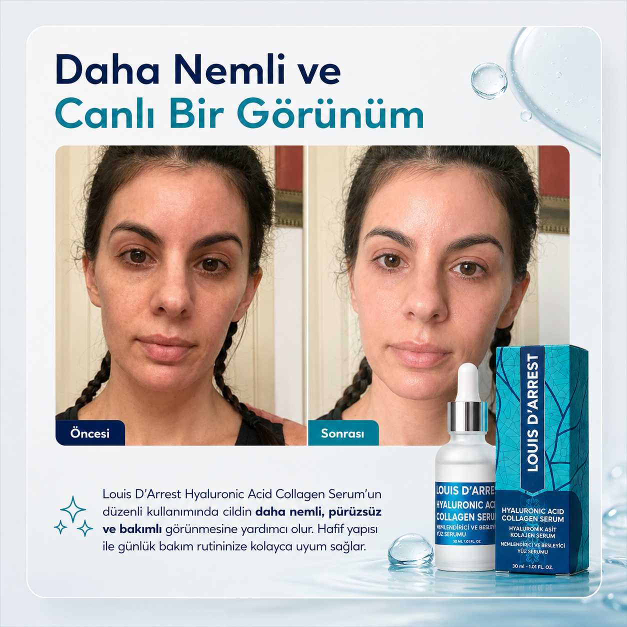 Hyaluronik Asit Kolajen Yüz Serumu 30 ml