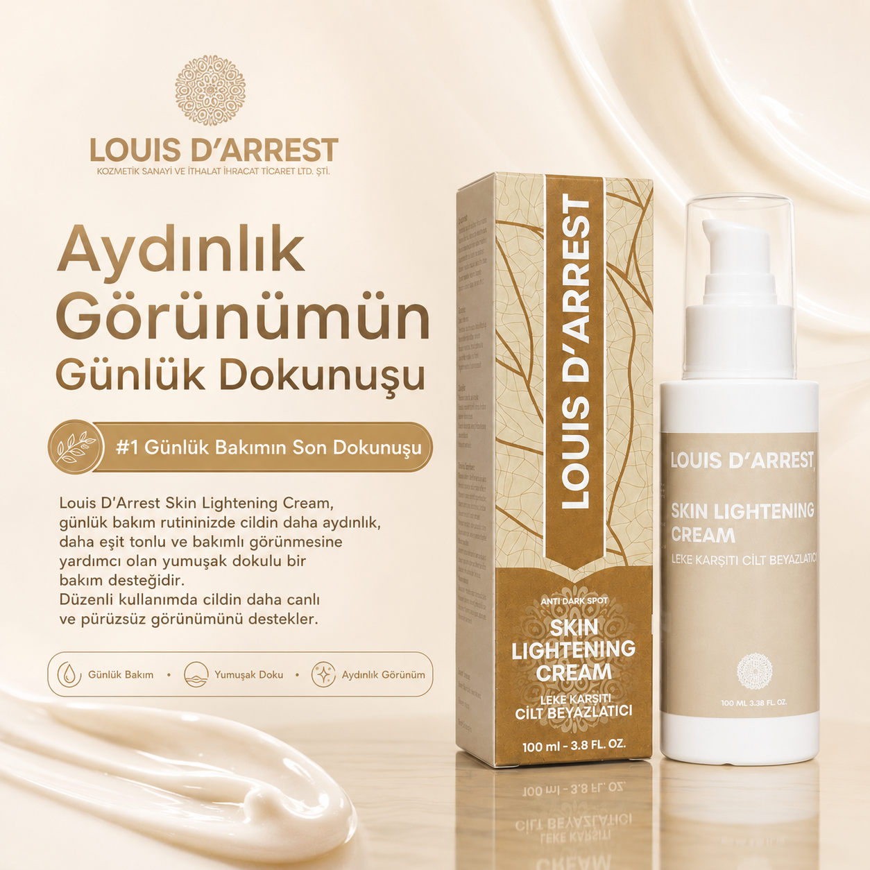 Leke Karşıtı Cilt Beyazlatıcı Krem 100 ml