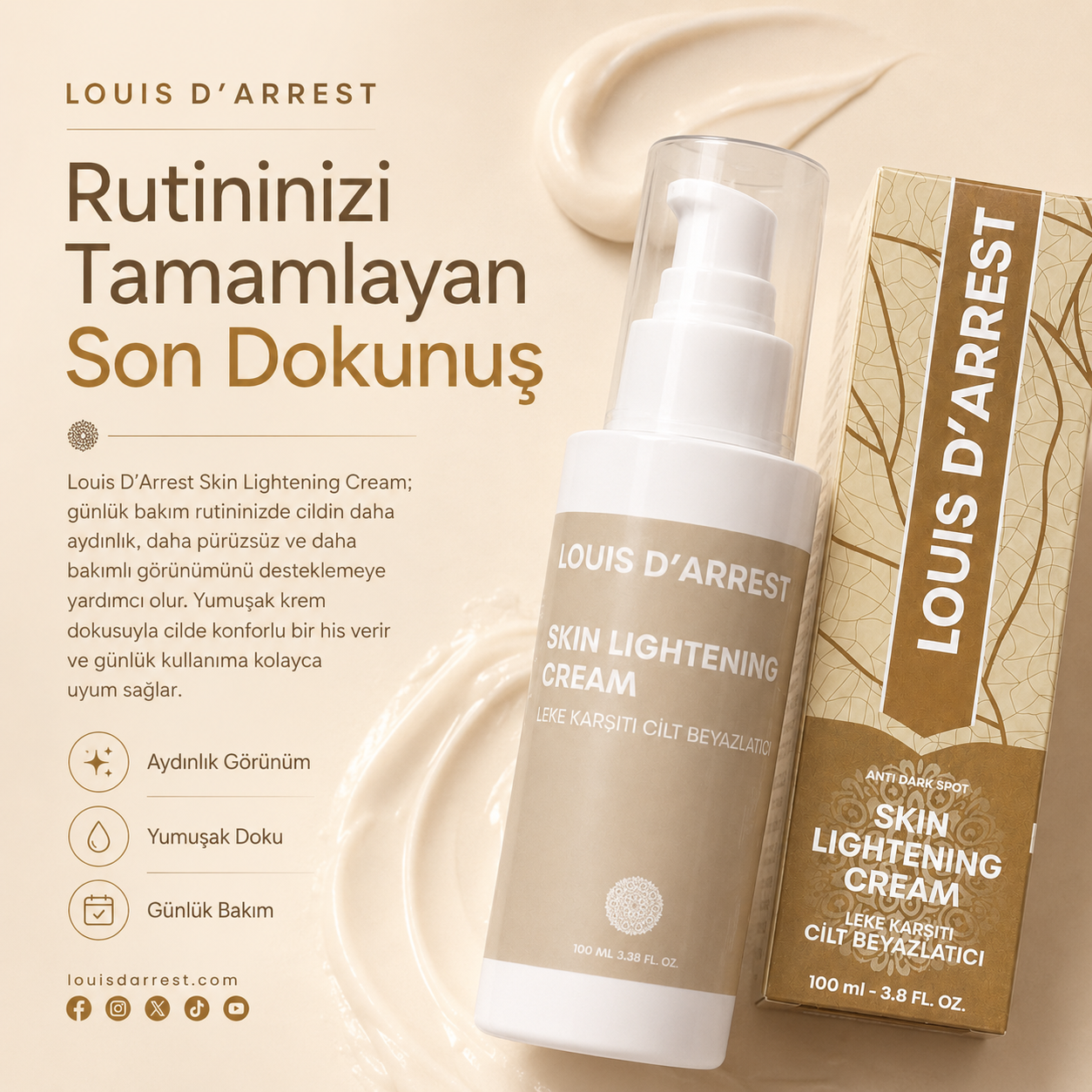 Leke Karşıtı Cilt Beyazlatıcı Krem 100 ml
