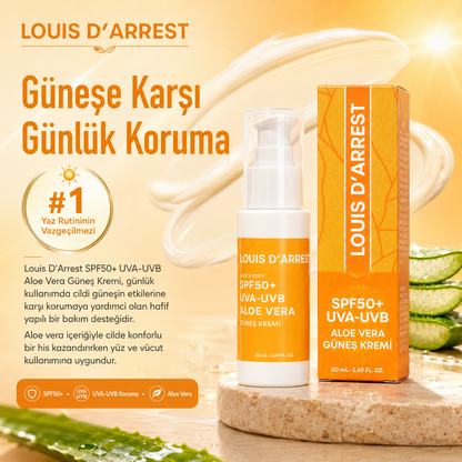 SPF50+ UVA-UVB Aloe Vera Güneş Kremi 50 ml