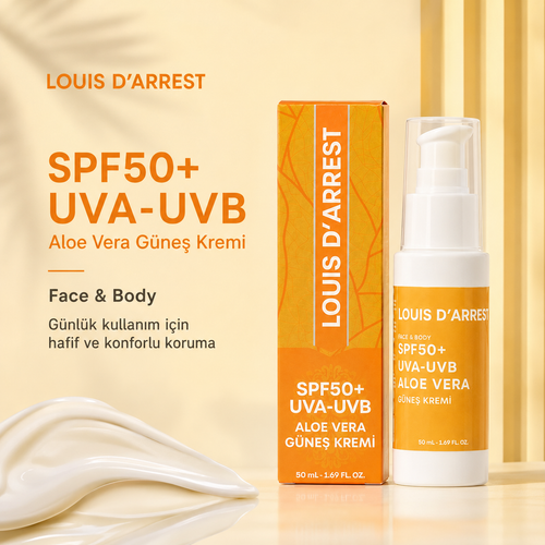 SPF50+ UVA-UVB Aloe Vera Güneş Kremi 50 ml