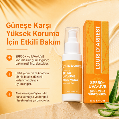 SPF50+ UVA-UVB Aloe Vera Güneş Kremi 50 ml